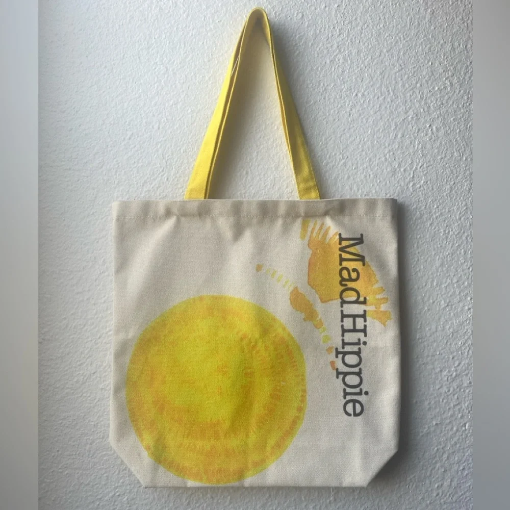 Mad Hippie Yellow Canvas Tote Bag